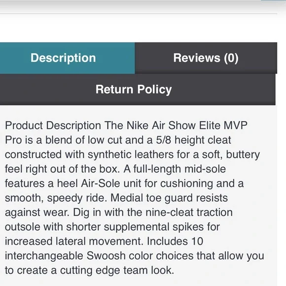 💕SALE💕 NWT Nike Air Show Elite MVP Cleats - Picture 8 of 8